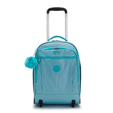 Kipling Gaze Large Metallic Rolling Backpacks Natural Aqua Metallic | AU 1816WN